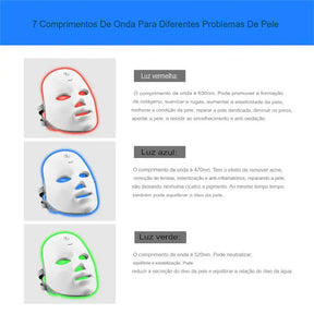 Máscara de Cromoterapia Facial - Efeito Rejuvenescedor